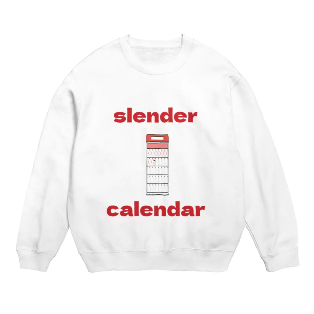 十織のお店のslender calendar Crew Neck Sweatshirt