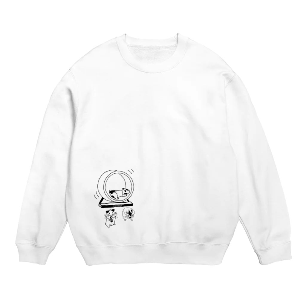 one minute shopの1分×3ハムスター Crew Neck Sweatshirt