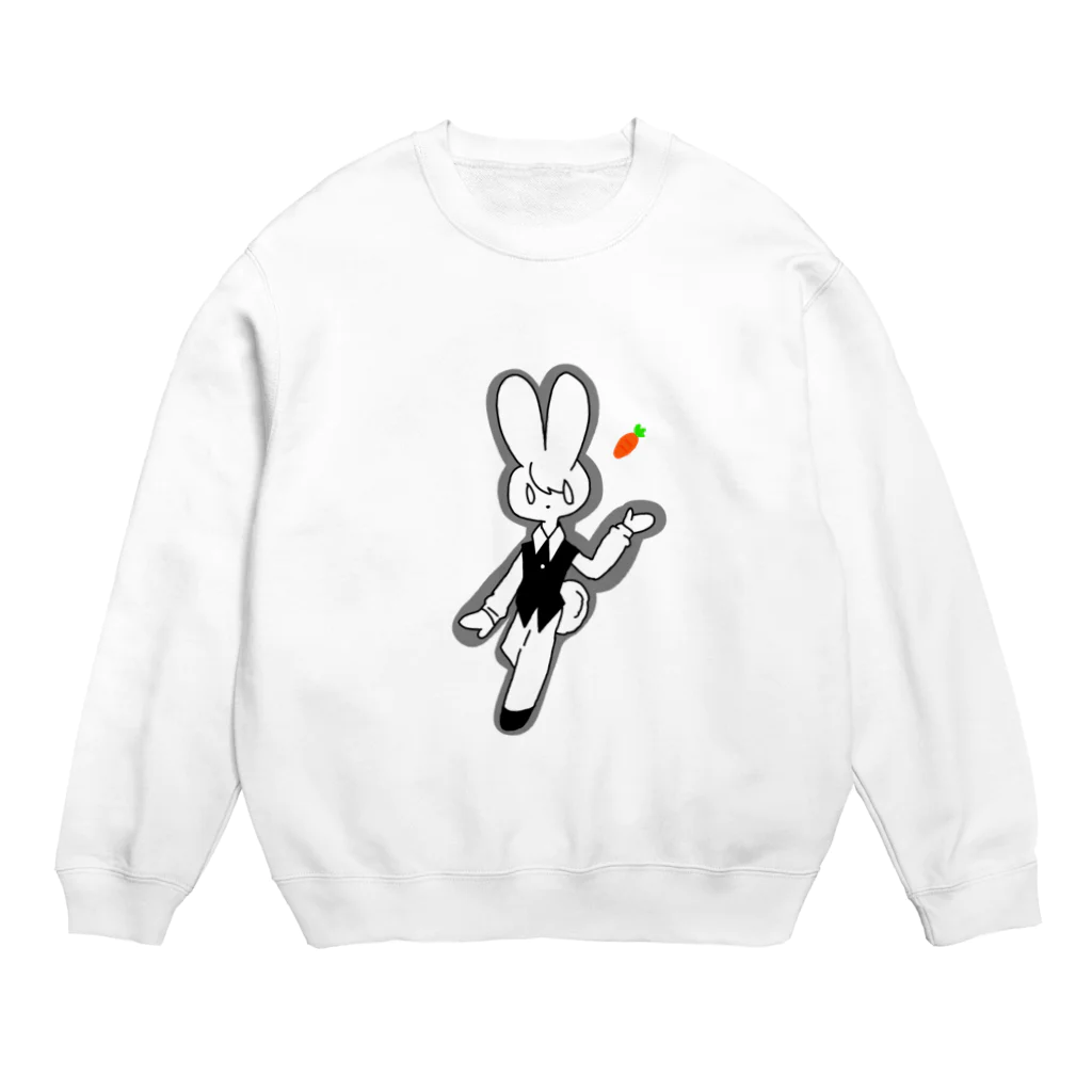 きのこの山派のうさぎ Crew Neck Sweatshirt