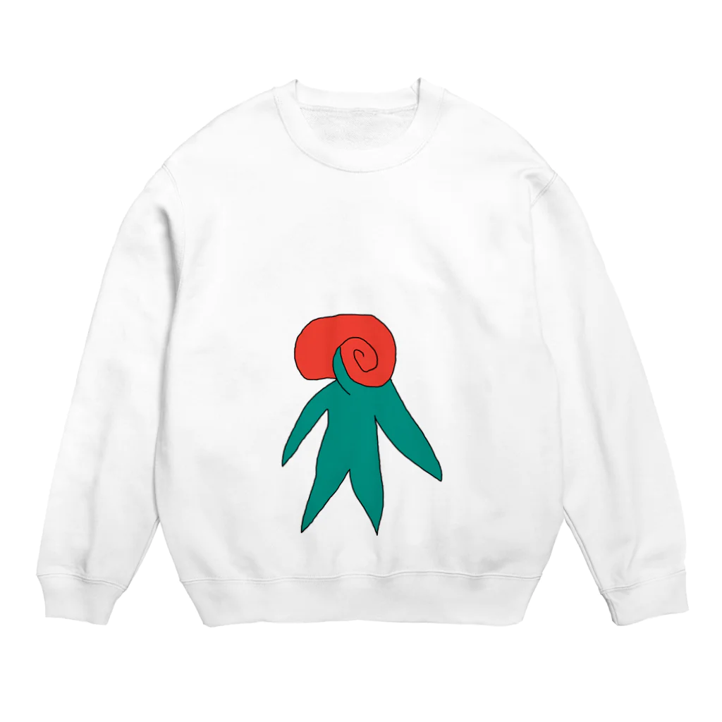 junsen　純仙　じゅんせんのJUNSEN（純仙）燃えるくん（マウスで描いた） Crew Neck Sweatshirt