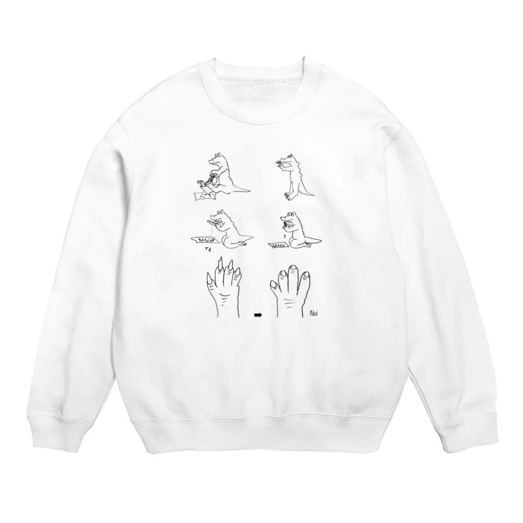 ラ・ガステのわにくんのつめきり Crew Neck Sweatshirt