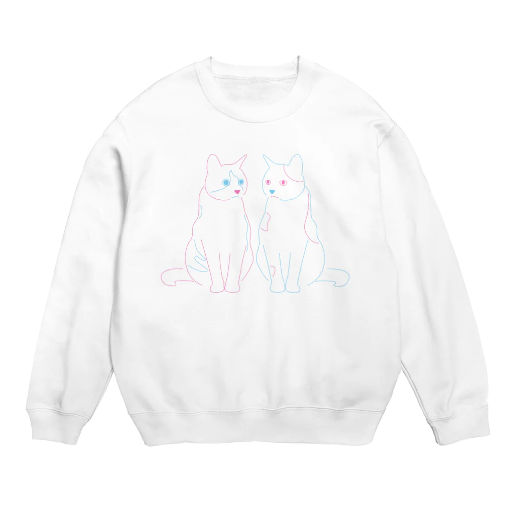 8wariのファンシーちゃんとファンシーくん Crew Neck Sweatshirt