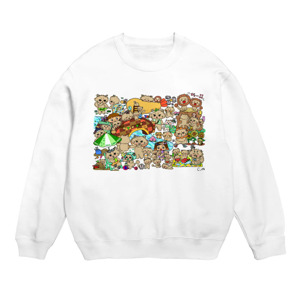 chimamusubiのフルオーダーイラスト商品見本 Crew Neck Sweatshirt