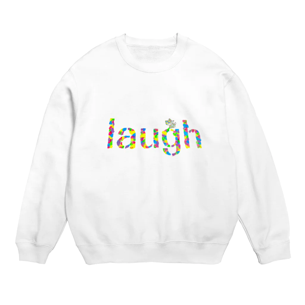 ハチカラのlaugh！黒柴 Crew Neck Sweatshirt