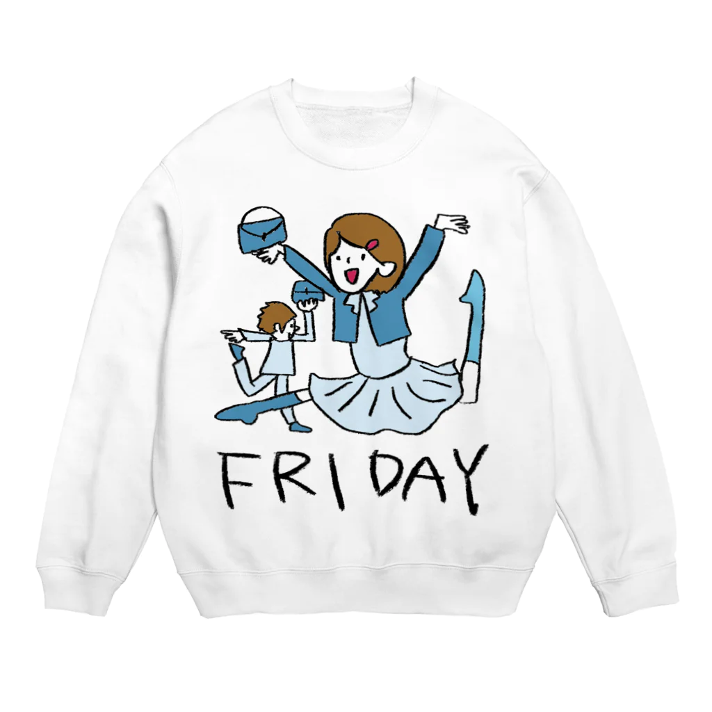 ノアチャンのおみせ（仮）の金曜日だ！ Crew Neck Sweatshirt