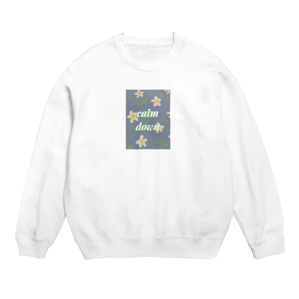 326mtfujiのcalm down しようねグッズパターン2 Crew Neck Sweatshirt