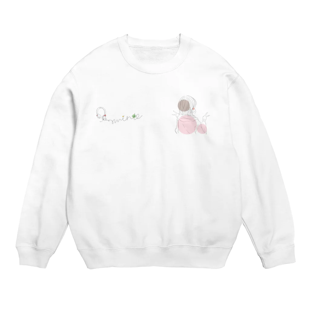 ミントのWピース(後ろ姿) Crew Neck Sweatshirt