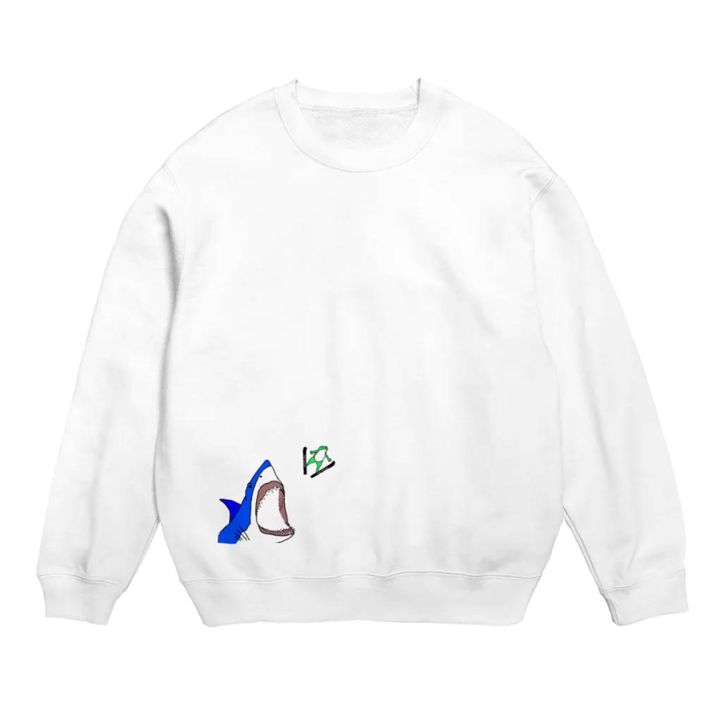 one minute shopのサメとカエル Crew Neck Sweatshirt