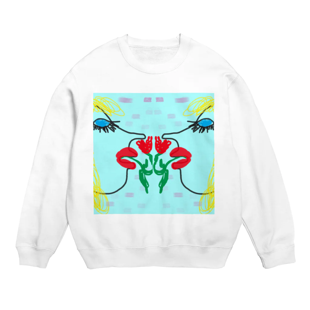 Eureka.SのBlue eyes women Crew Neck Sweatshirt