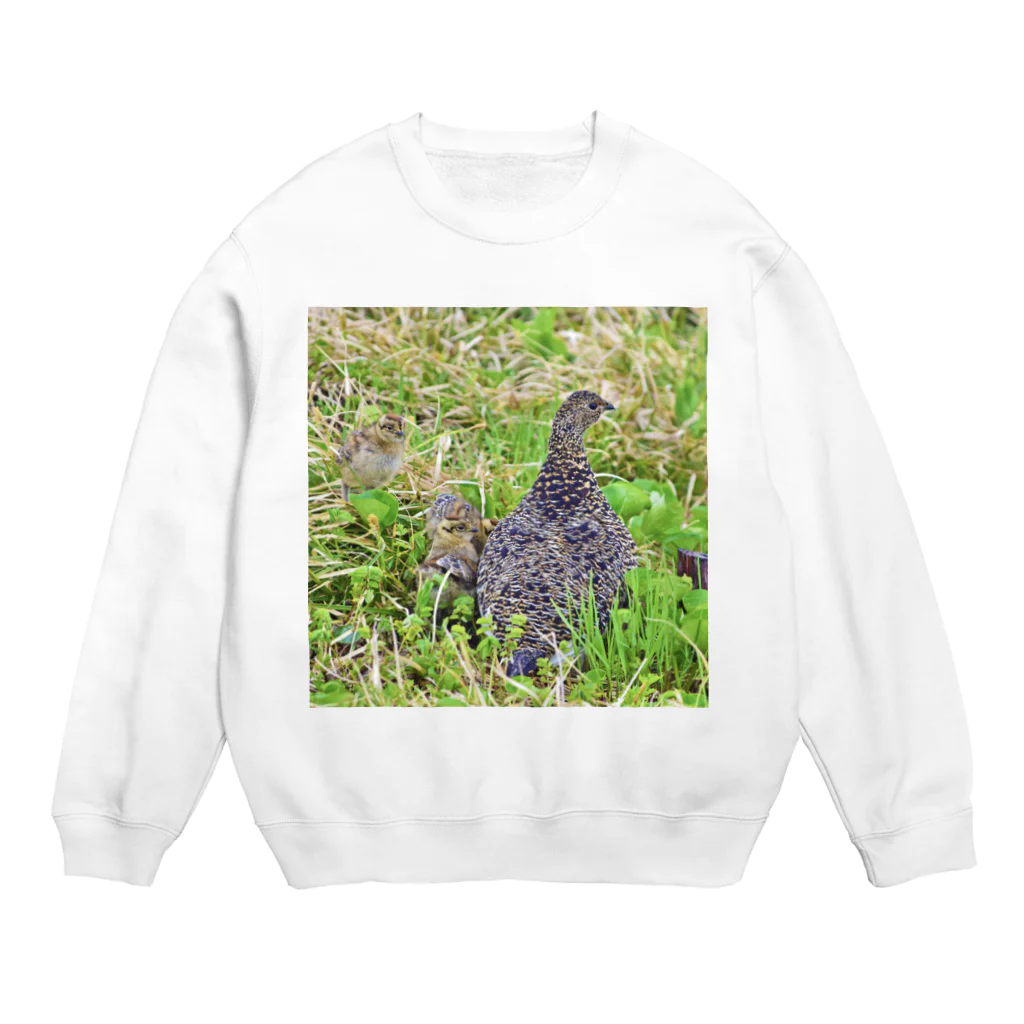 天秤座の子連れ雷鳥 Crew Neck Sweatshirt