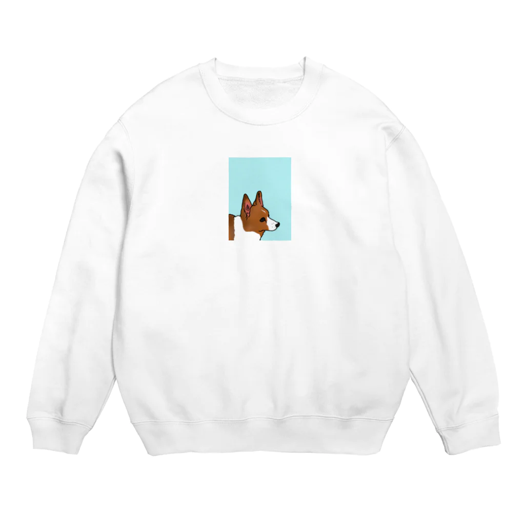 りりのお絵描き屋さんの凛としたコーギー Crew Neck Sweatshirt