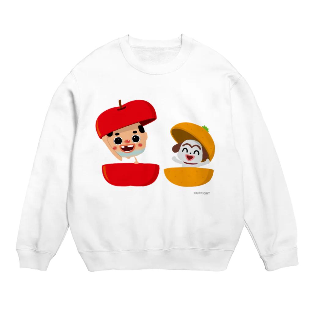 ちっちゃいおっさんオフィシャルショップのちっちゃいおっさん（果物） Crew Neck Sweatshirt