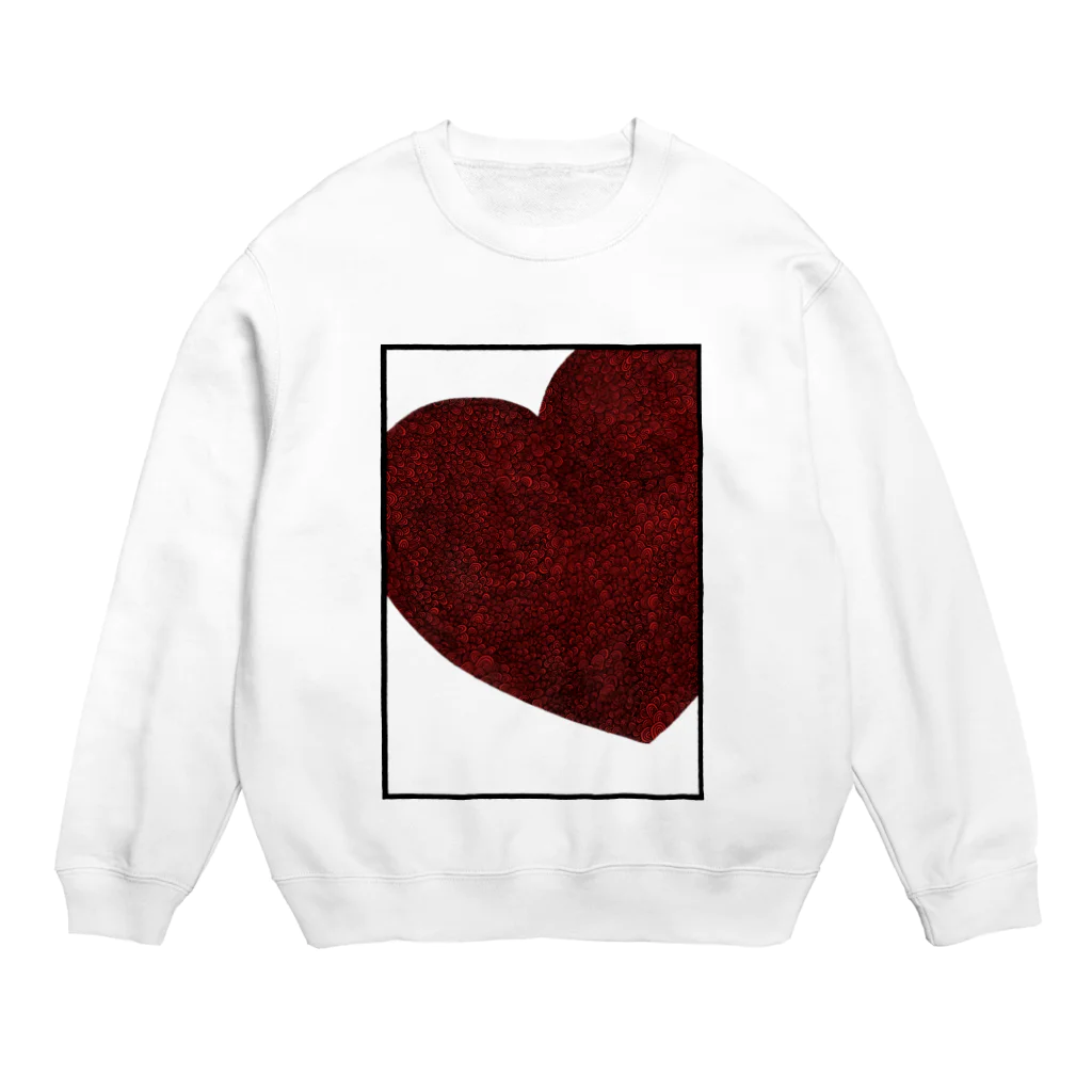 コモレビ曜日のハート　アート Crew Neck Sweatshirt