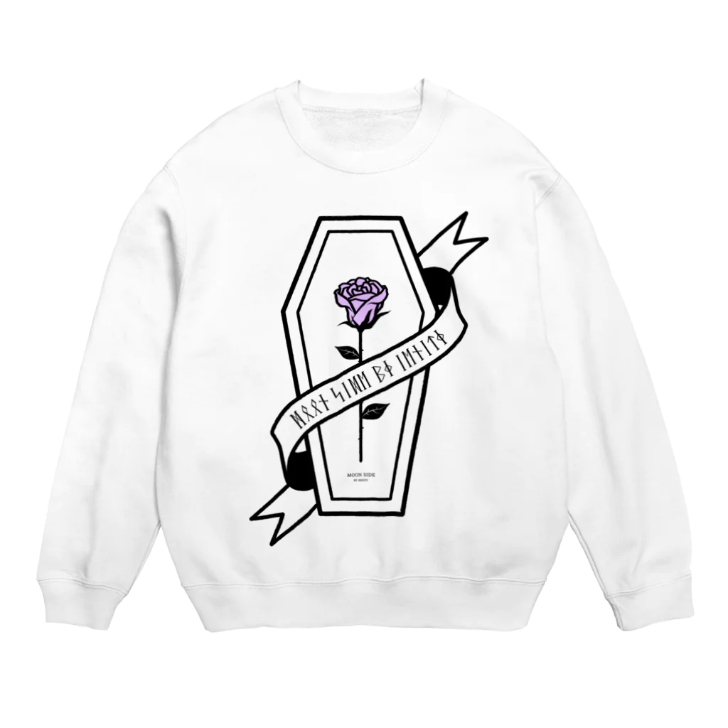 IENITY　/　MOON SIDEの【MOON SIDE】Rose Coffin Ver.1 #Black Purple Crew Neck Sweatshirt