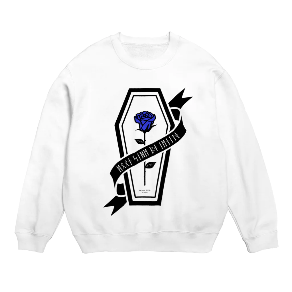 IENITY　/　MOON SIDEの【MOON SIDE】Rose Coffin Ver.2 #Black Blue Crew Neck Sweatshirt