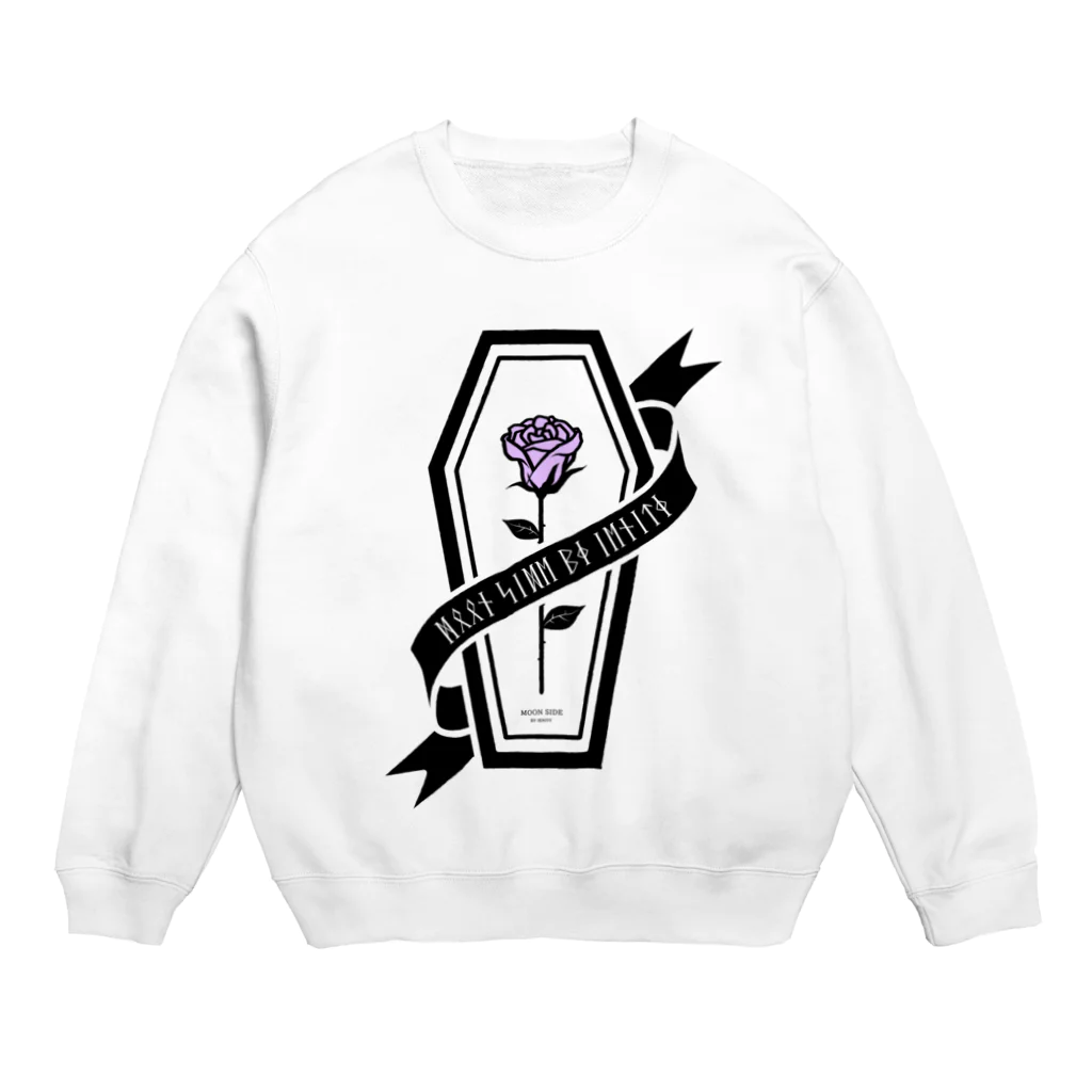 IENITY　/　MOON SIDEの【MOON SIDE】Rose Coffin Ver.2 #Black Purple Crew Neck Sweatshirt