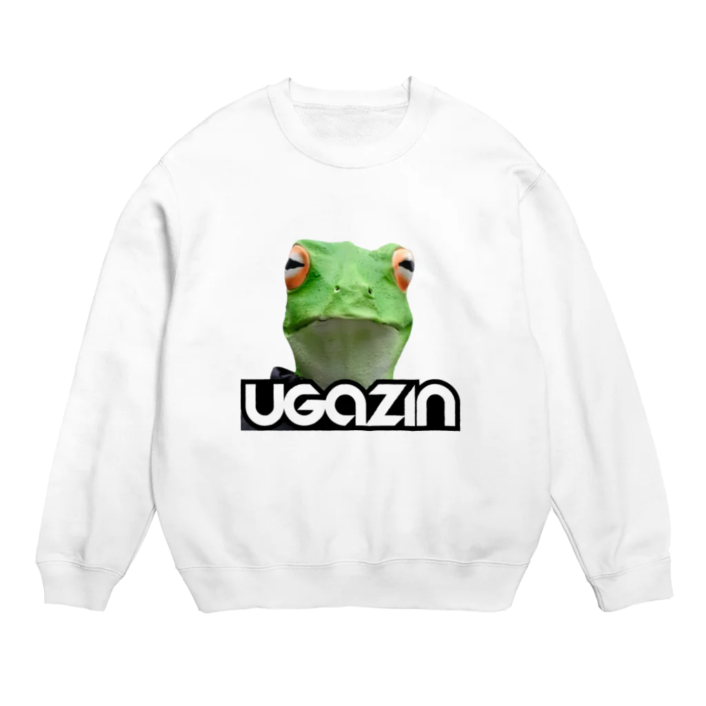 ugazinの2022 ugazin frog　背景なし Crew Neck Sweatshirt