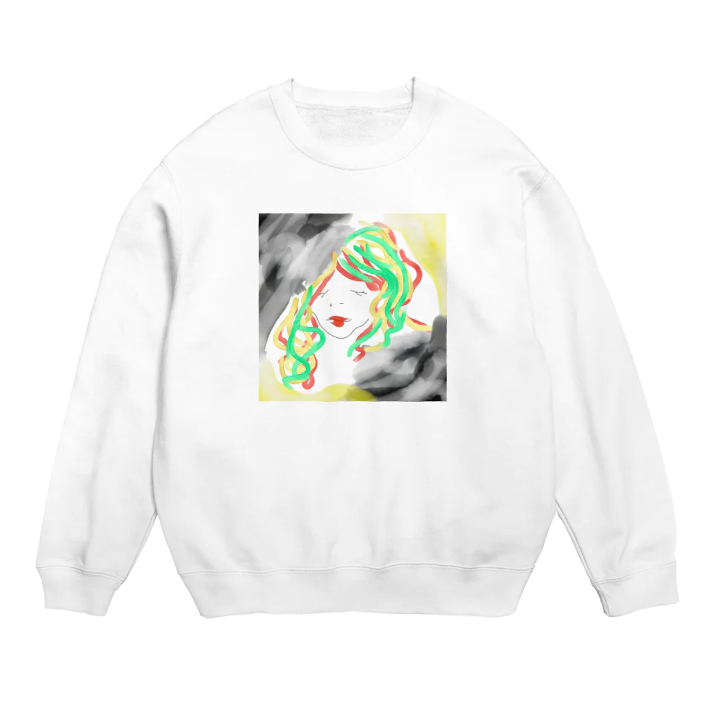 kawai_httpのぱっ Crew Neck Sweatshirt