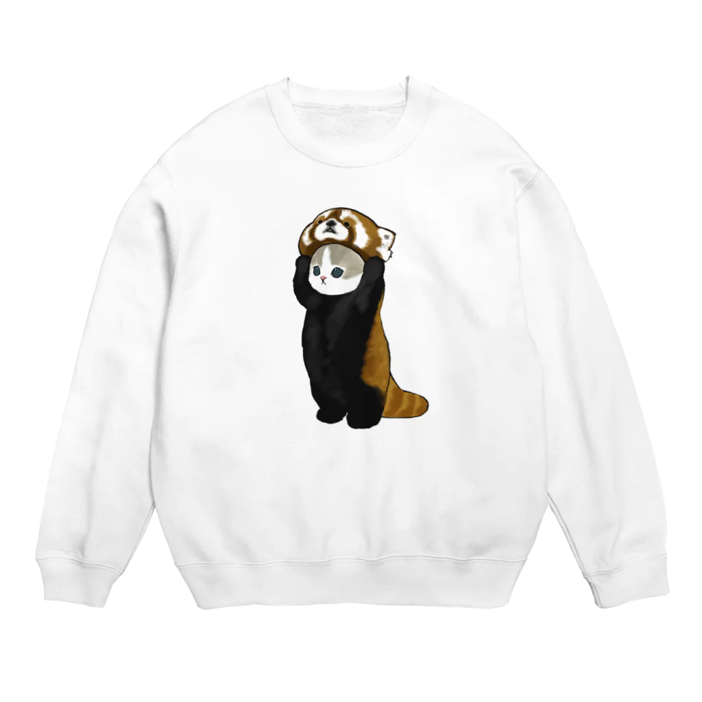 mofusandのねこかぶり（レッサーパンダ） Crew Neck Sweatshirt