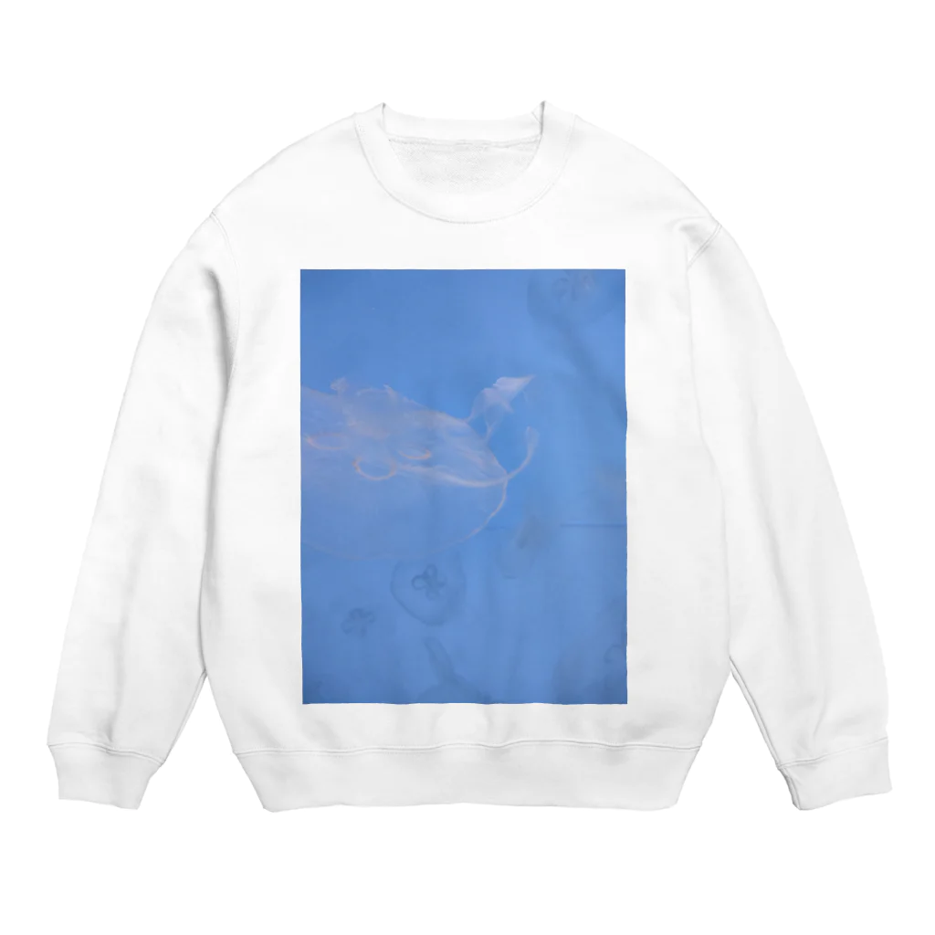 YURURIのくらげblue Crew Neck Sweatshirt