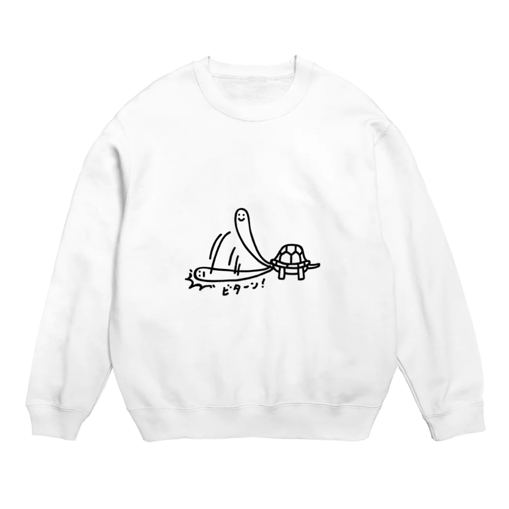 PokuStarのカメの首が長い Crew Neck Sweatshirt