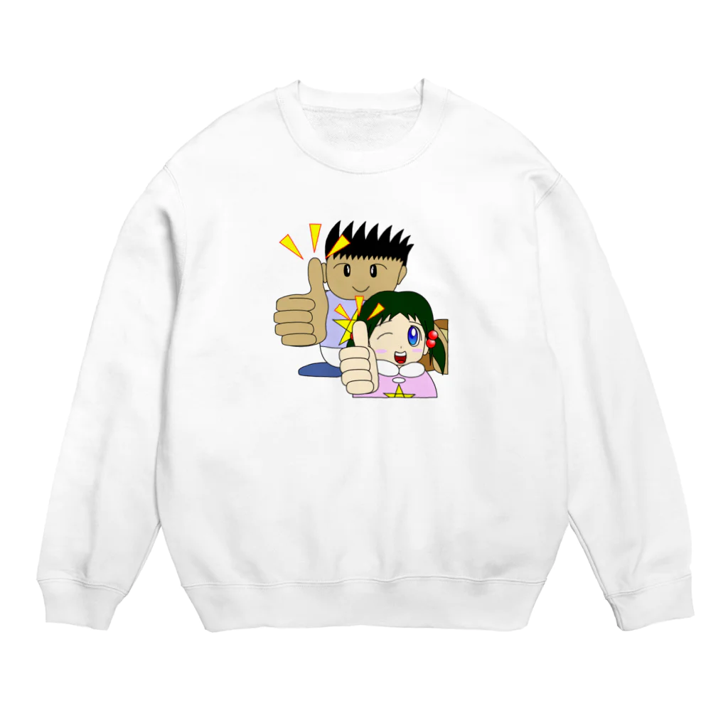 WANPA's STOREのわんぱ君としおりちゃん Crew Neck Sweatshirt