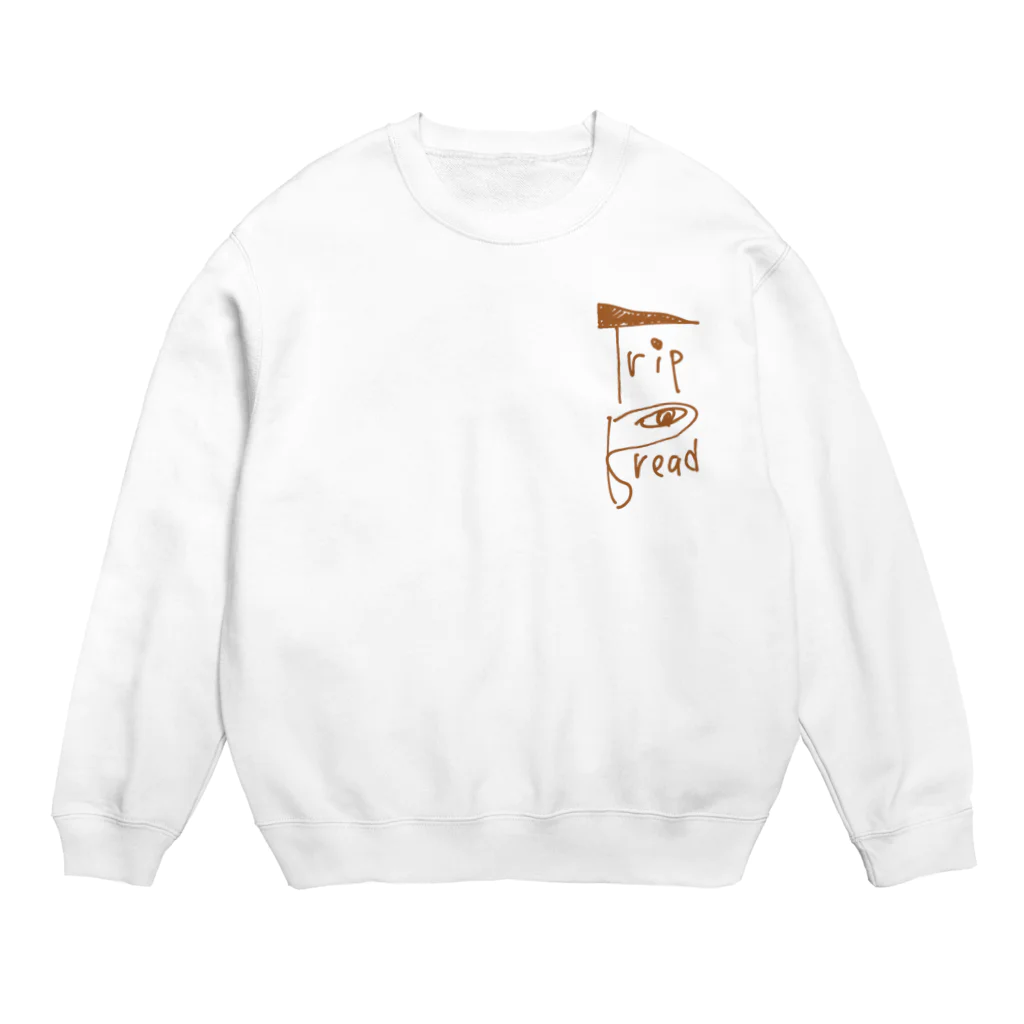 kichi_designの旅するパン　ロゴデザイン Crew Neck Sweatshirt