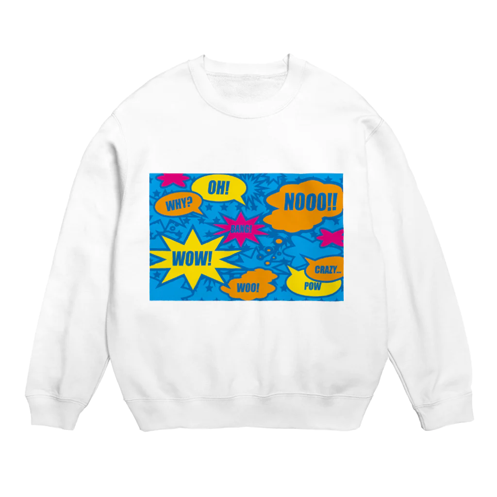 フォーヴァのコミックBLUE Crew Neck Sweatshirt