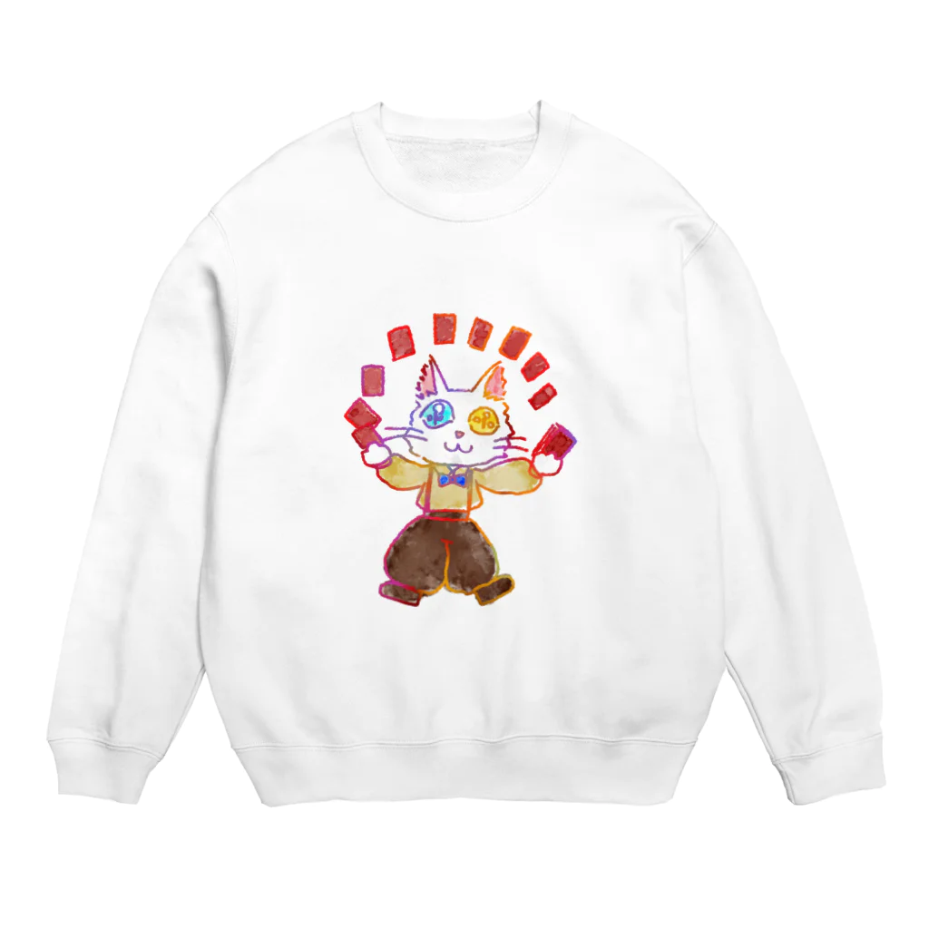 いぜむのシャッフルキャット Crew Neck Sweatshirt