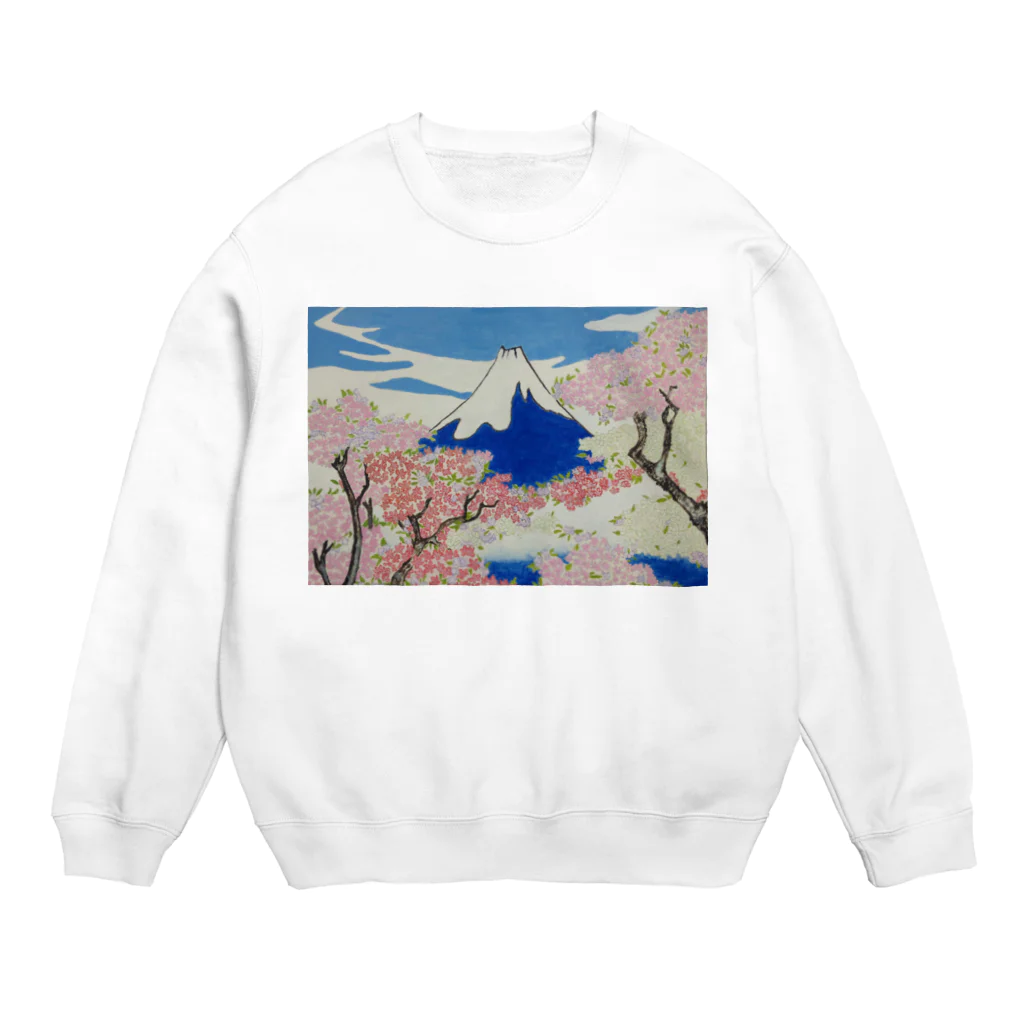 SJMavisの息を呑むような自然に照らし出された浮世絵の精神：Spirit of Ukiyo-e Illuminated by Stunning Nature Crew Neck Sweatshirt