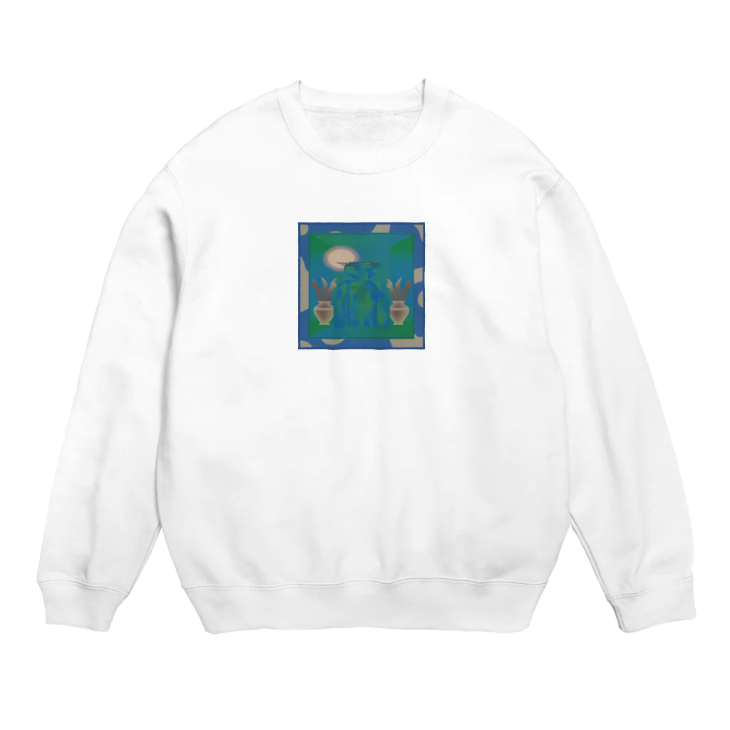 S2kun ハートくん SHOPの【Heart-kun】地球がハート。 Crew Neck Sweatshirt