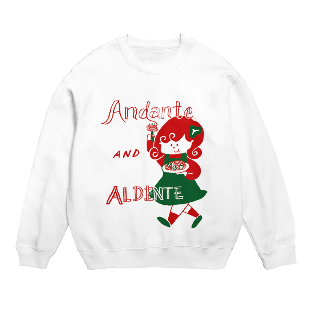 tanakasakiのAndante AND ALDENTE Crew Neck Sweatshirt