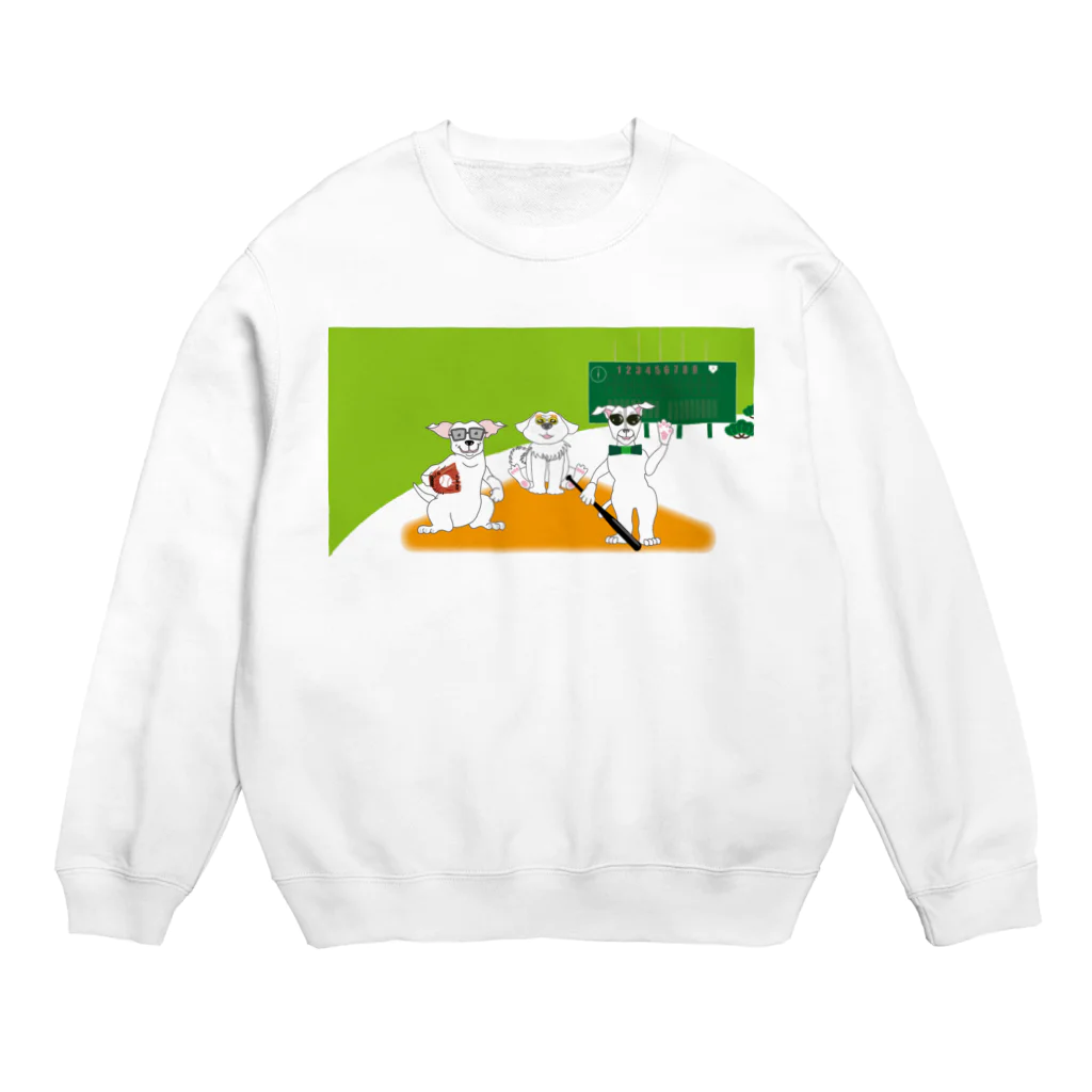 ジルトチッチのデザインボックスの犬とベースボールのガンバgoods Crew Neck Sweatshirt