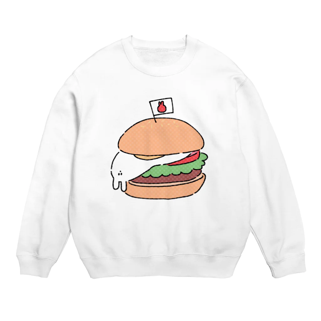 pokori-pokopokoのうさえっぐばーがー Crew Neck Sweatshirt