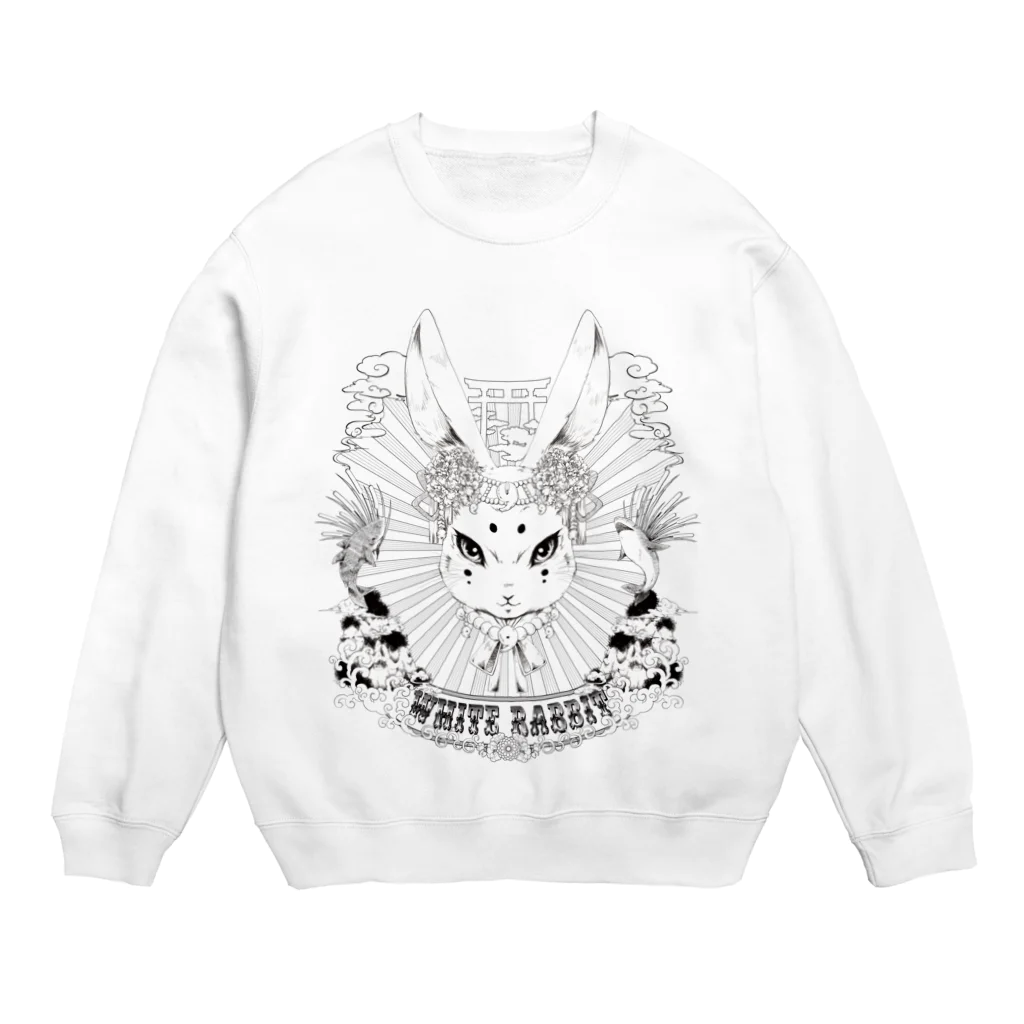 目赤の和兎 Crew Neck Sweatshirt