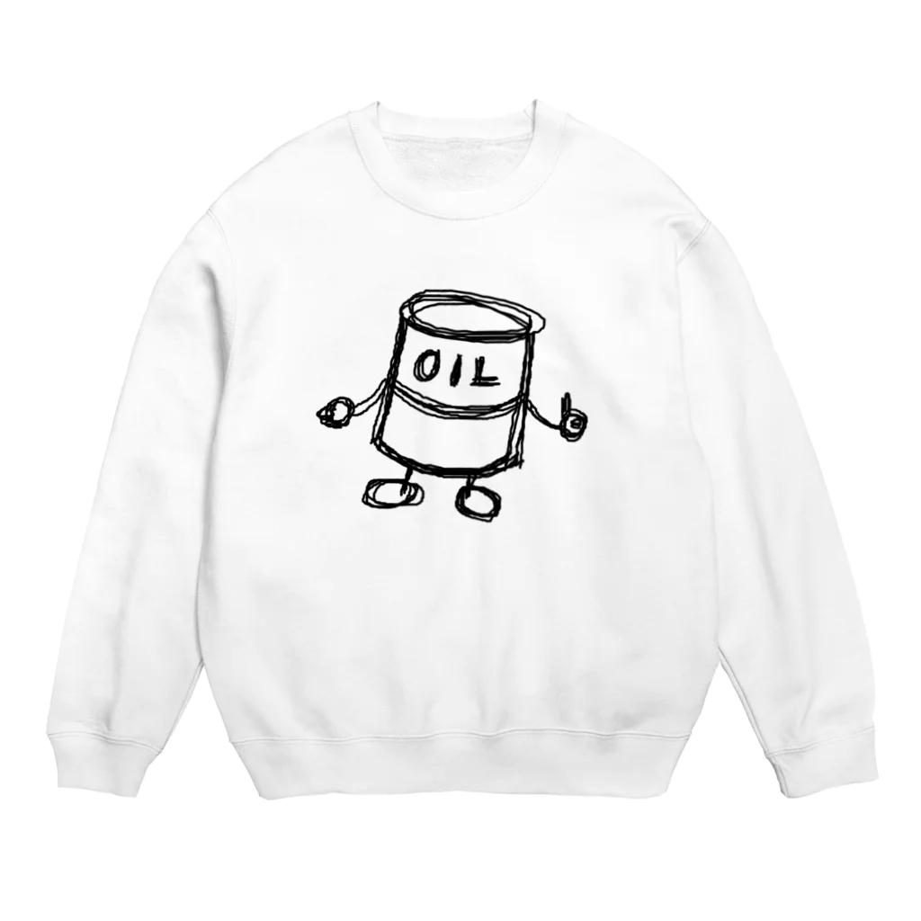 ムハンマド@石油王同好会のオイルくん Crew Neck Sweatshirt