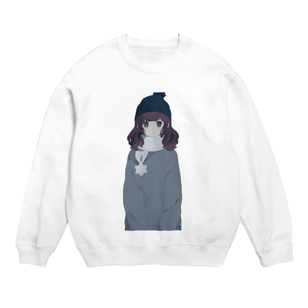 macoの待ちぼうけマフラー Crew Neck Sweatshirt