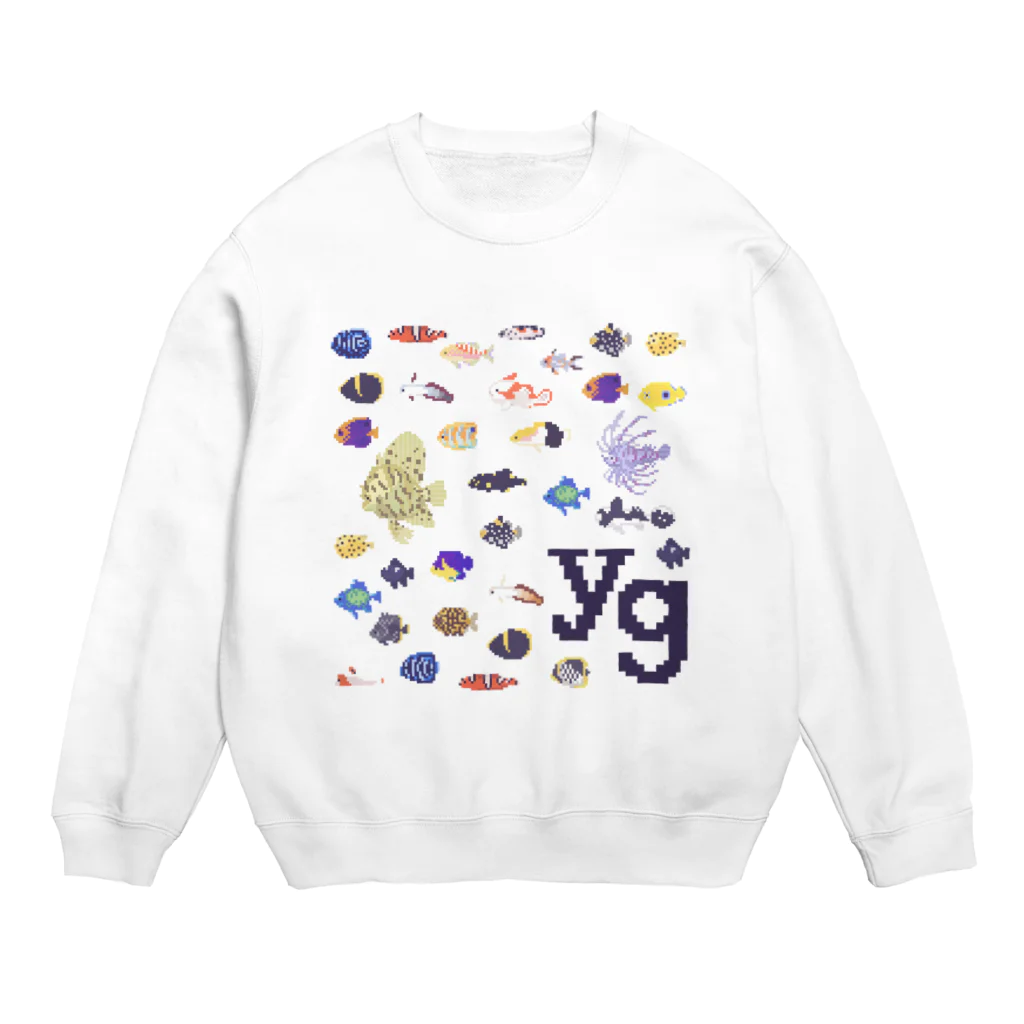 シマノカタチのドット絵幼魚ズ Crew Neck Sweatshirt