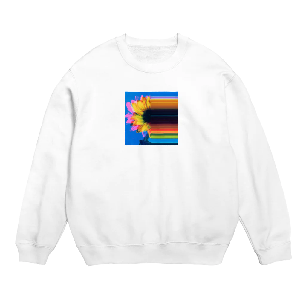 Kimukimuのひまわり Crew Neck Sweatshirt