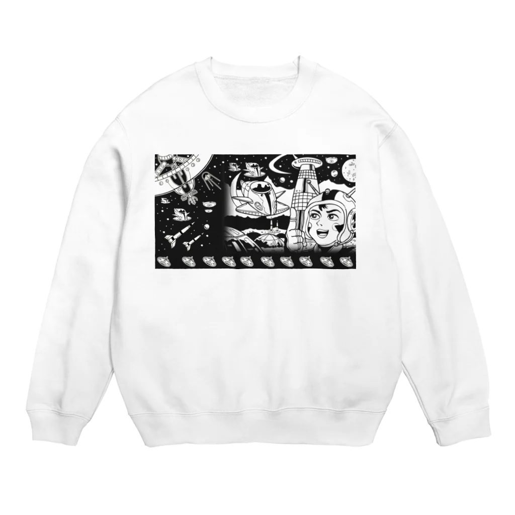 神谷屋のレトロ未来少年０２ Crew Neck Sweatshirt