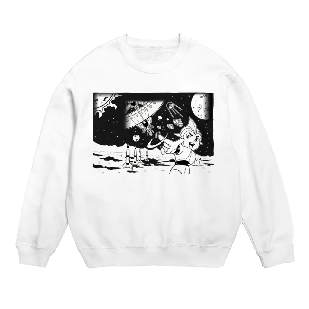 神谷屋のレトロ未来ヒーロー少年０２ Crew Neck Sweatshirt