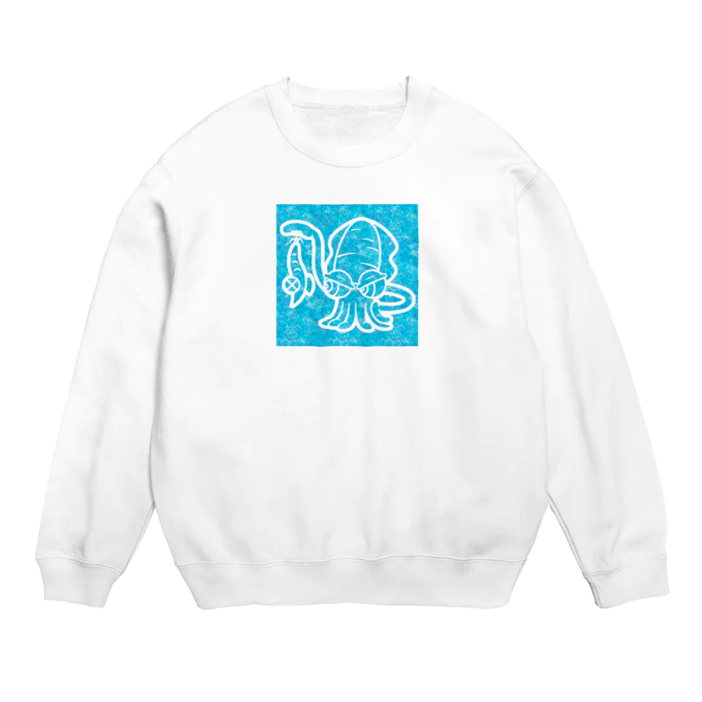 イカぽんちの波間のぽんち Crew Neck Sweatshirt