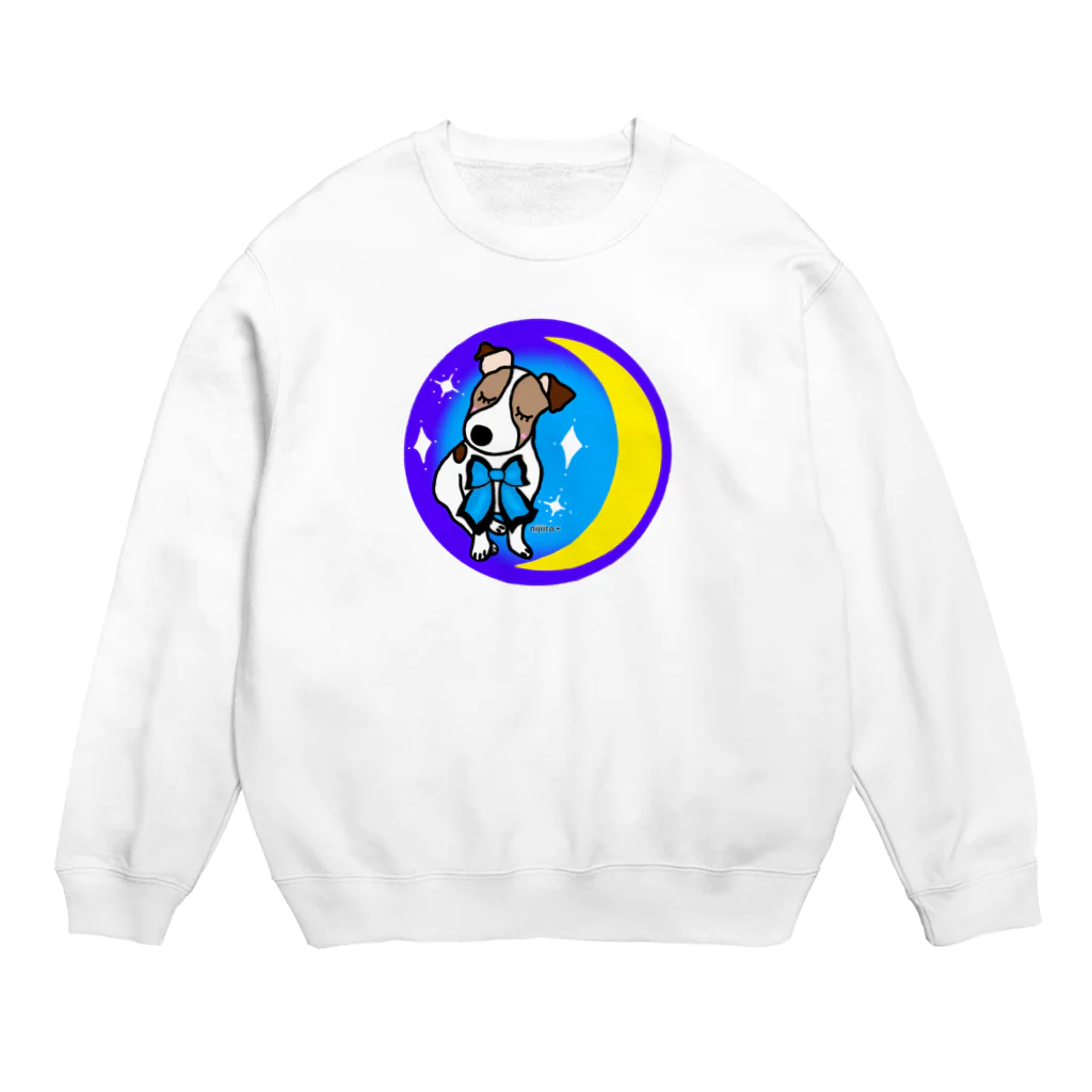 虹色PLUSの夢の国へ　ジャックラッセルテリア犬 Crew Neck Sweatshirt