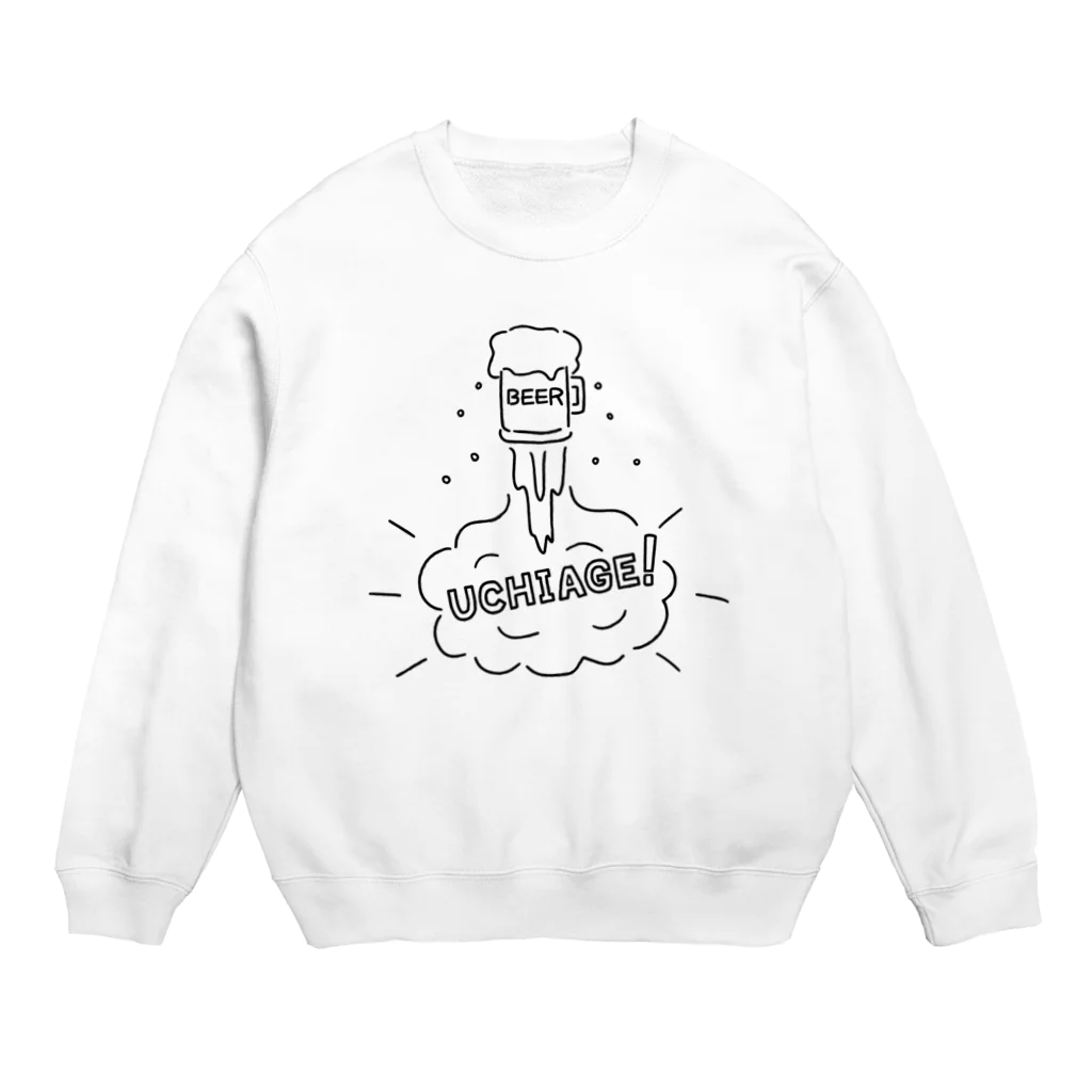 Aliviostaの打ち上げBEER ビール イラストTシャツ Crew Neck Sweatshirt