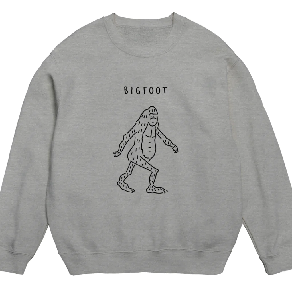 Aliviostaのビッグフット イラスト UMA イエティ Crew Neck Sweatshirt