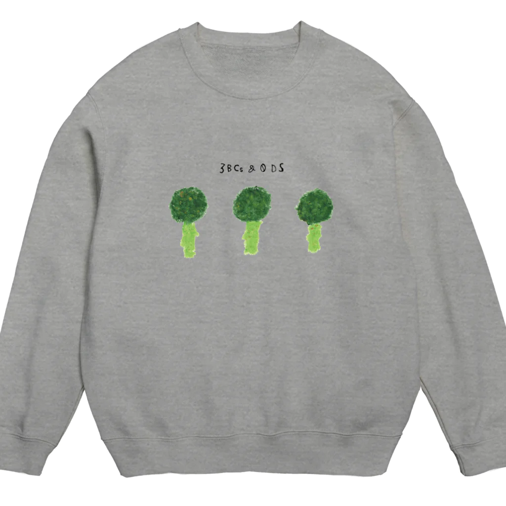 ふじみ屋 fujimi-ya の3ブロッコリーズ・アンド・ノー・ドレッシング（無敵の3本ブロッコリー） Crew Neck Sweatshirt