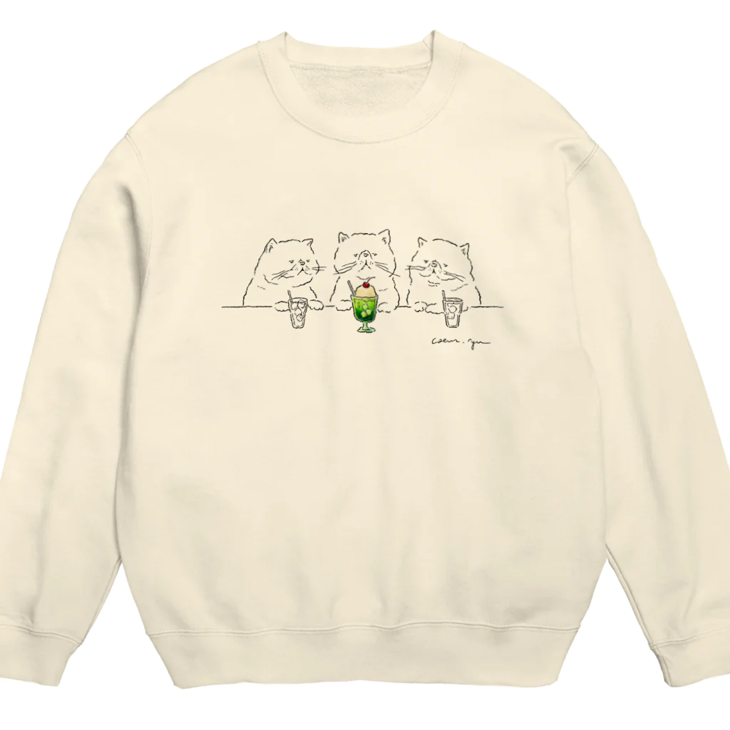 coeur.yu（クードットユー）の新「憧れのクリームソーダ」 Crew Neck Sweatshirt