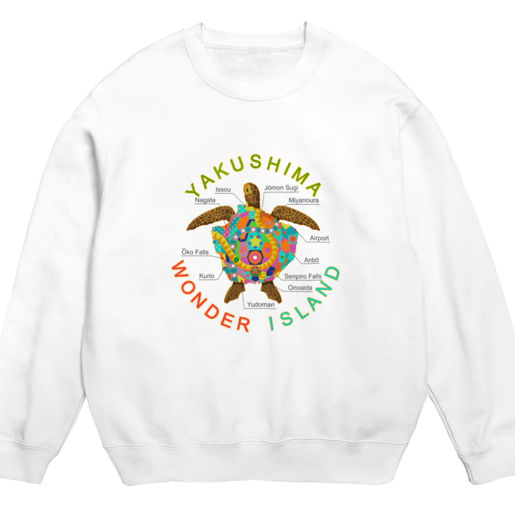 ウエダマサノブ＠アトリエ縄文じいさんの屋久島ワンダーランド Crew Neck Sweatshirt