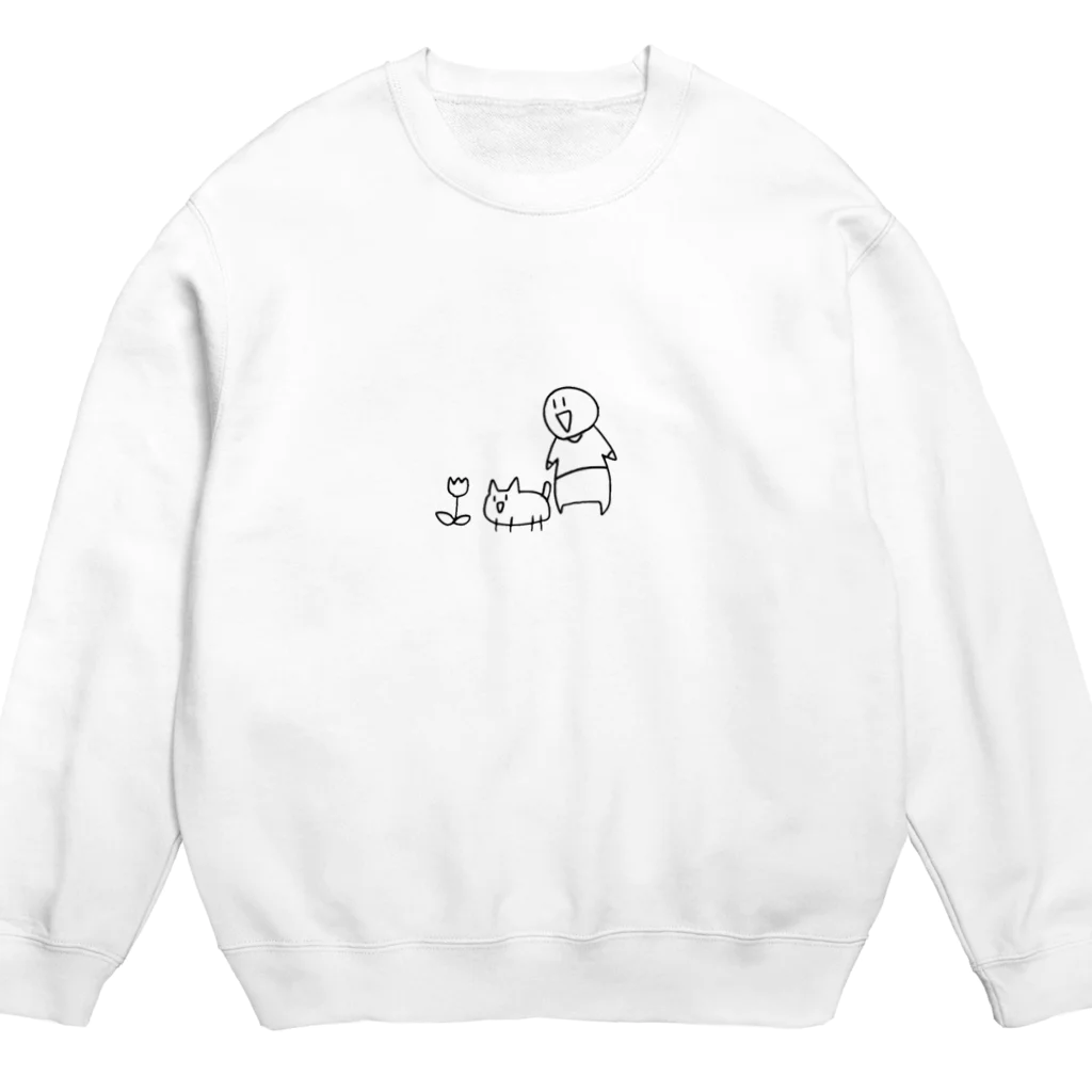 お花を見つけたよ。のお花を見つけたよ。 Crew Neck Sweatshirt