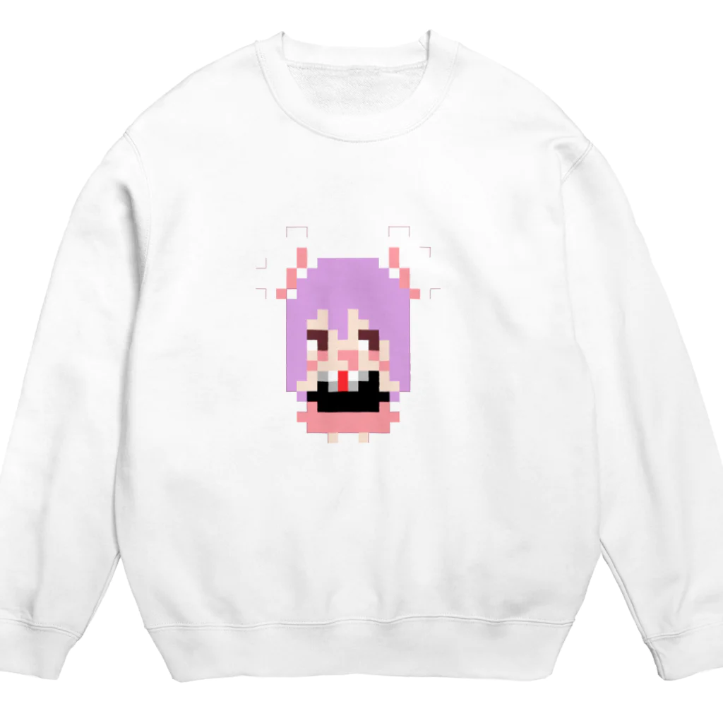 林檎✡PandemoniuMのドット絵うどんげ Crew Neck Sweatshirt